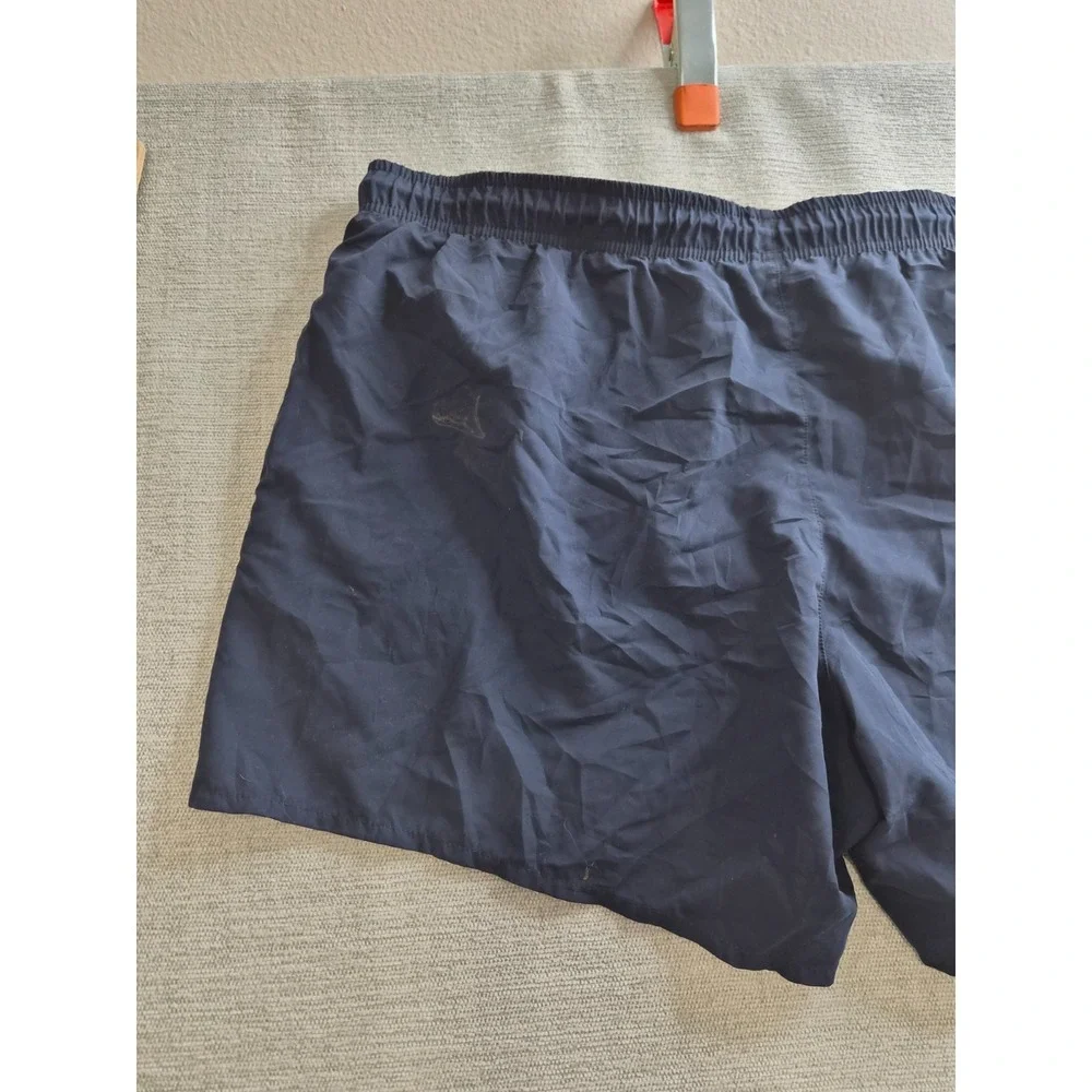 Lacoste Monochrome Swim Trunks Men 2XL Navy Blue Mesh Lined Quick Dry Drawstring